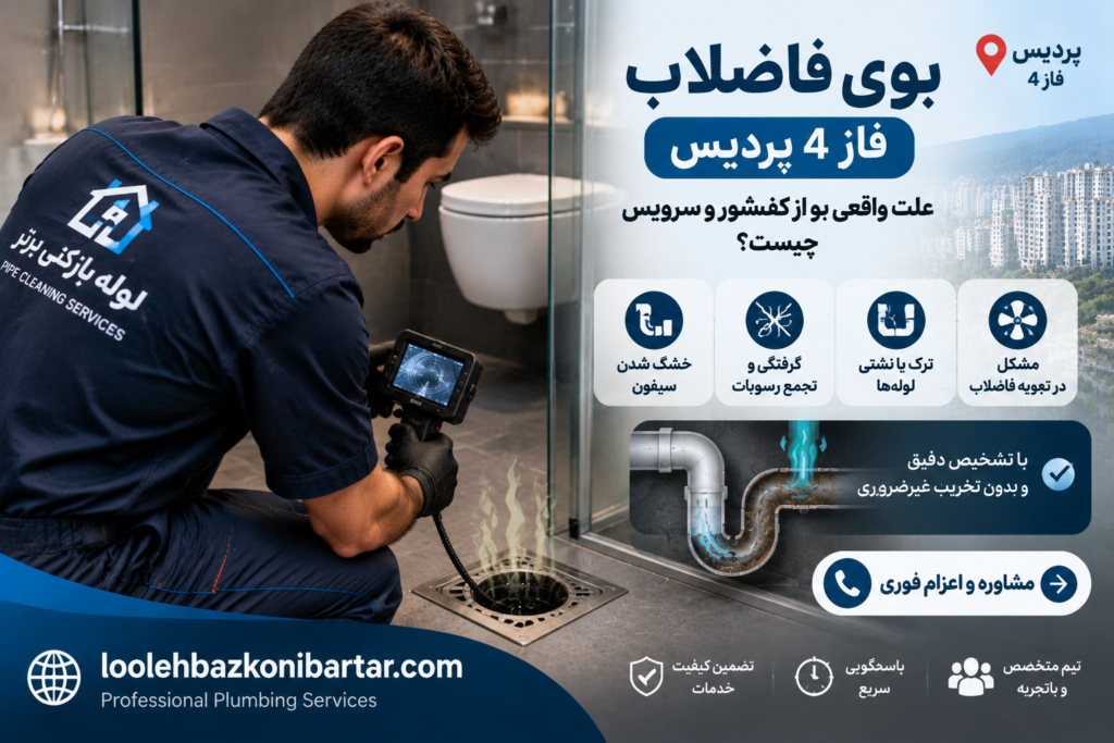 بوی فاضلاب فاز 4 پردیس